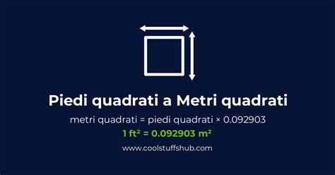 convertitore piedi quadrati metri quadrati|Conversione da piedi quadrati a metri quadrati (ft² a m²)